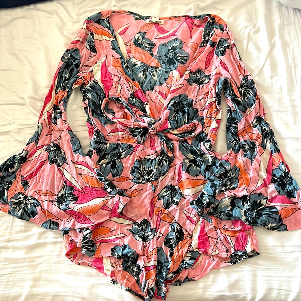 Romper with long sleeves